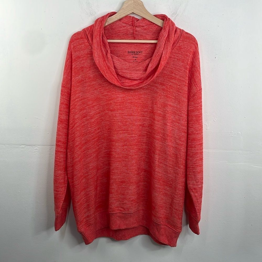 Torrid Super Soft Plush Cowl Neck Long Sleeve Tunic Sweatshirt size 12
